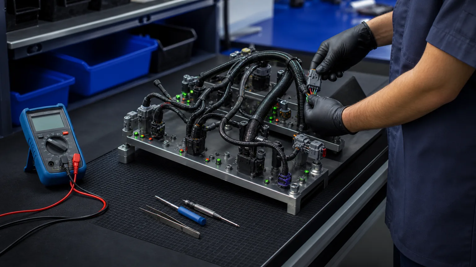Wire harness electrical testing